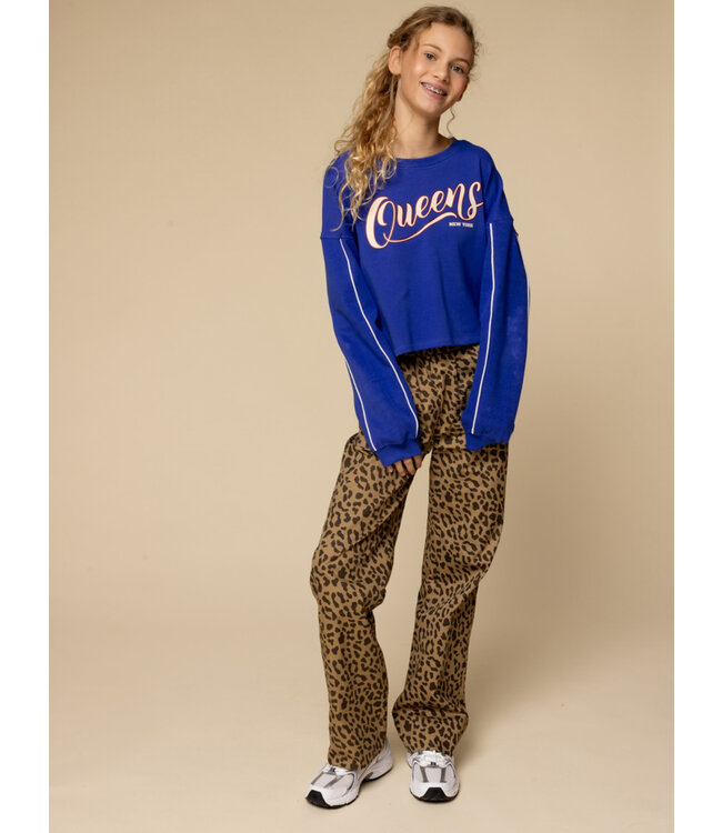 LOOXS 10sixteen winter broek meisjes - bruin - luipaard