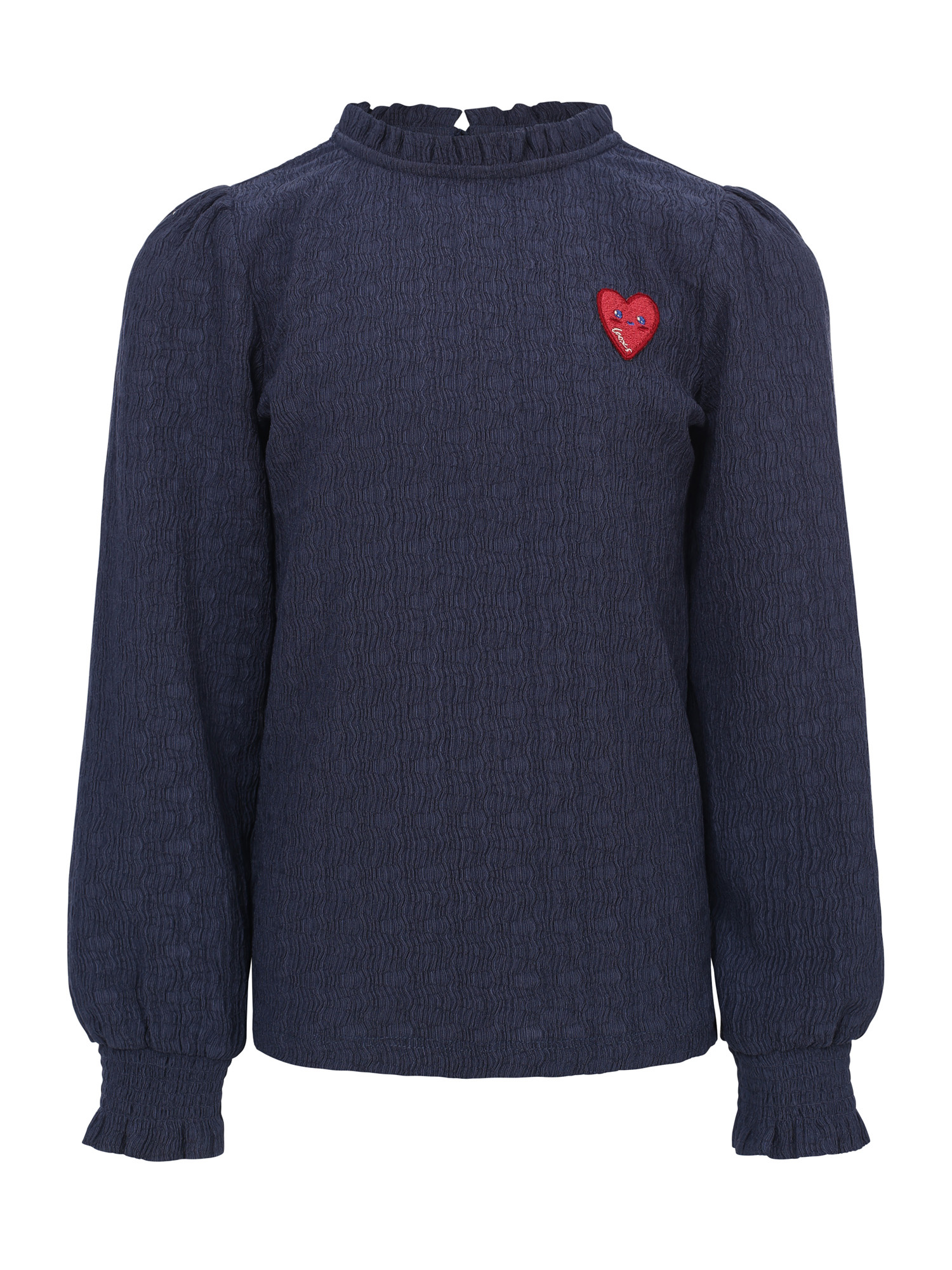 LOOXS Little winter crinckle top meisjes - donker blauw - ruffle afbeelding
