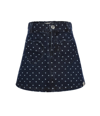 LOOXS Little winter denim rok meisjes - blauw - hart