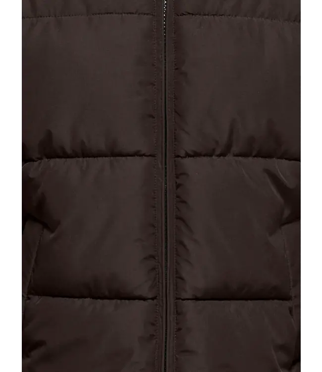 Kids ONLY winter winterjas meisjes - bruin - KogJuta - puffer - capuchon