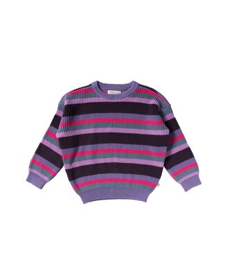 Your wishes winter sweater meisjes - paars - gebreid, strepen