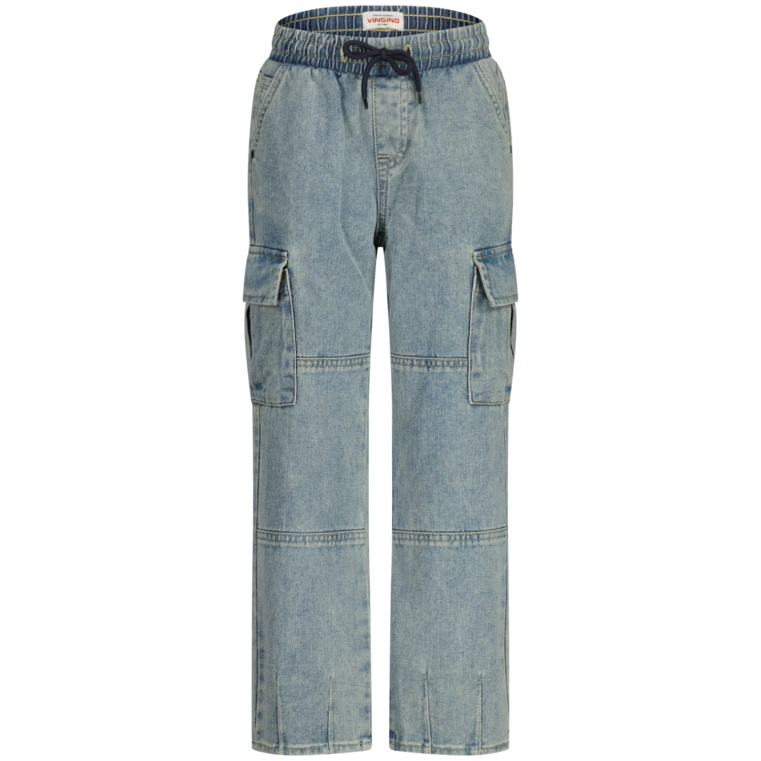 Vingino winter jeans broek jongens - blauw - Gino cargo afbeelding