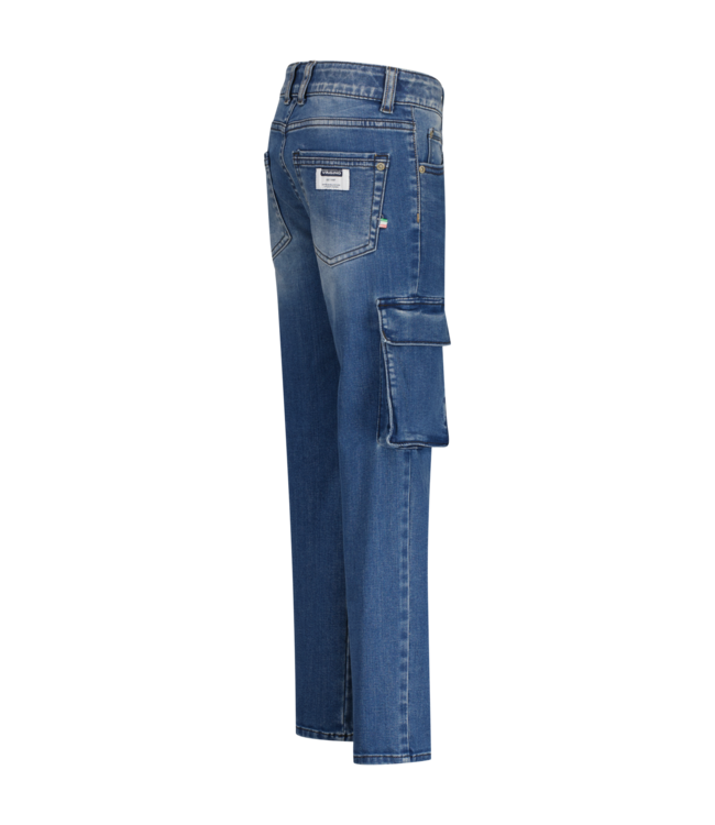 Vingino winter jeans broek jongens - blauw - Paolo Cargo - straight fit