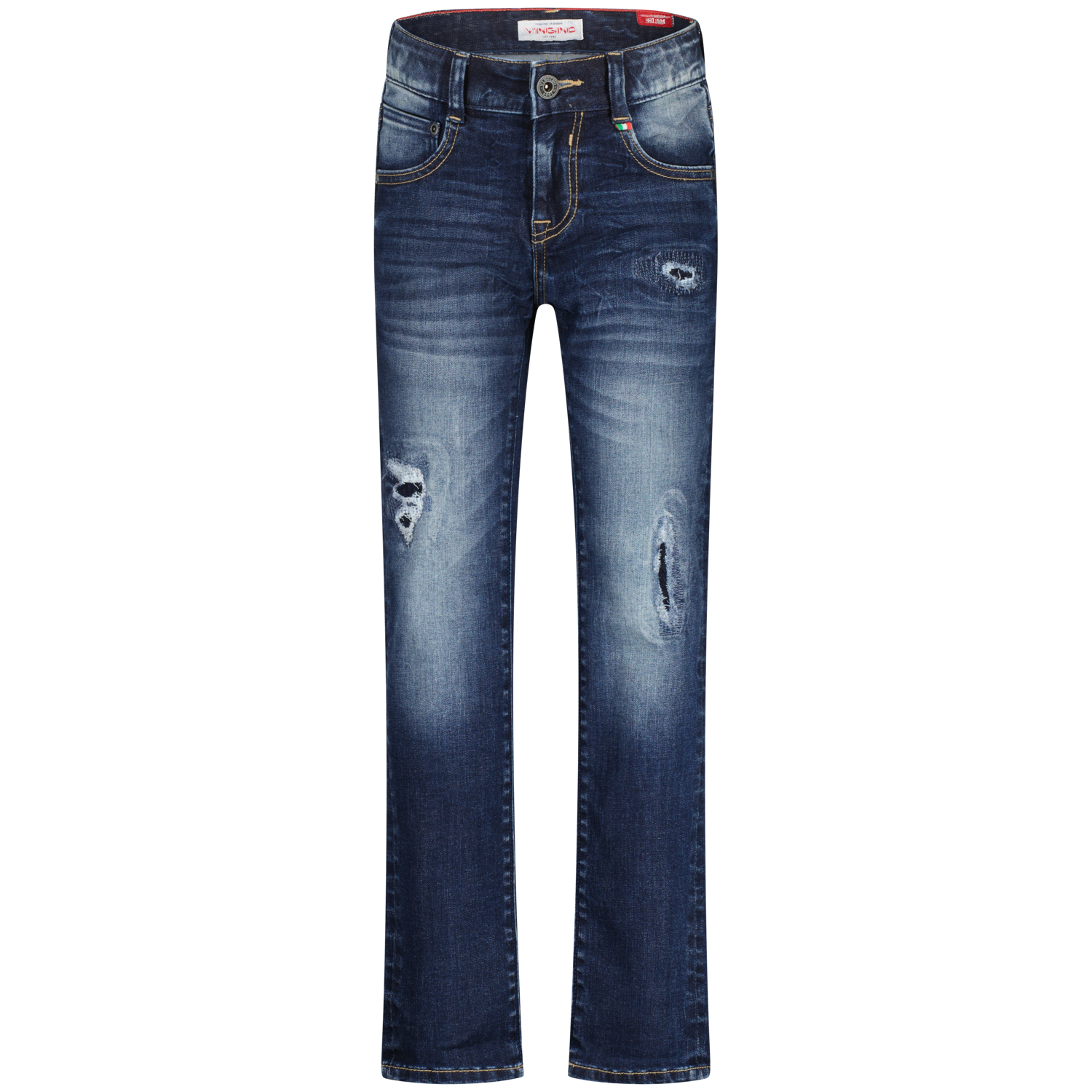 Vingino winter jeans broek jongens - vintage blauw - Dante craftes - slim fit afbeelding