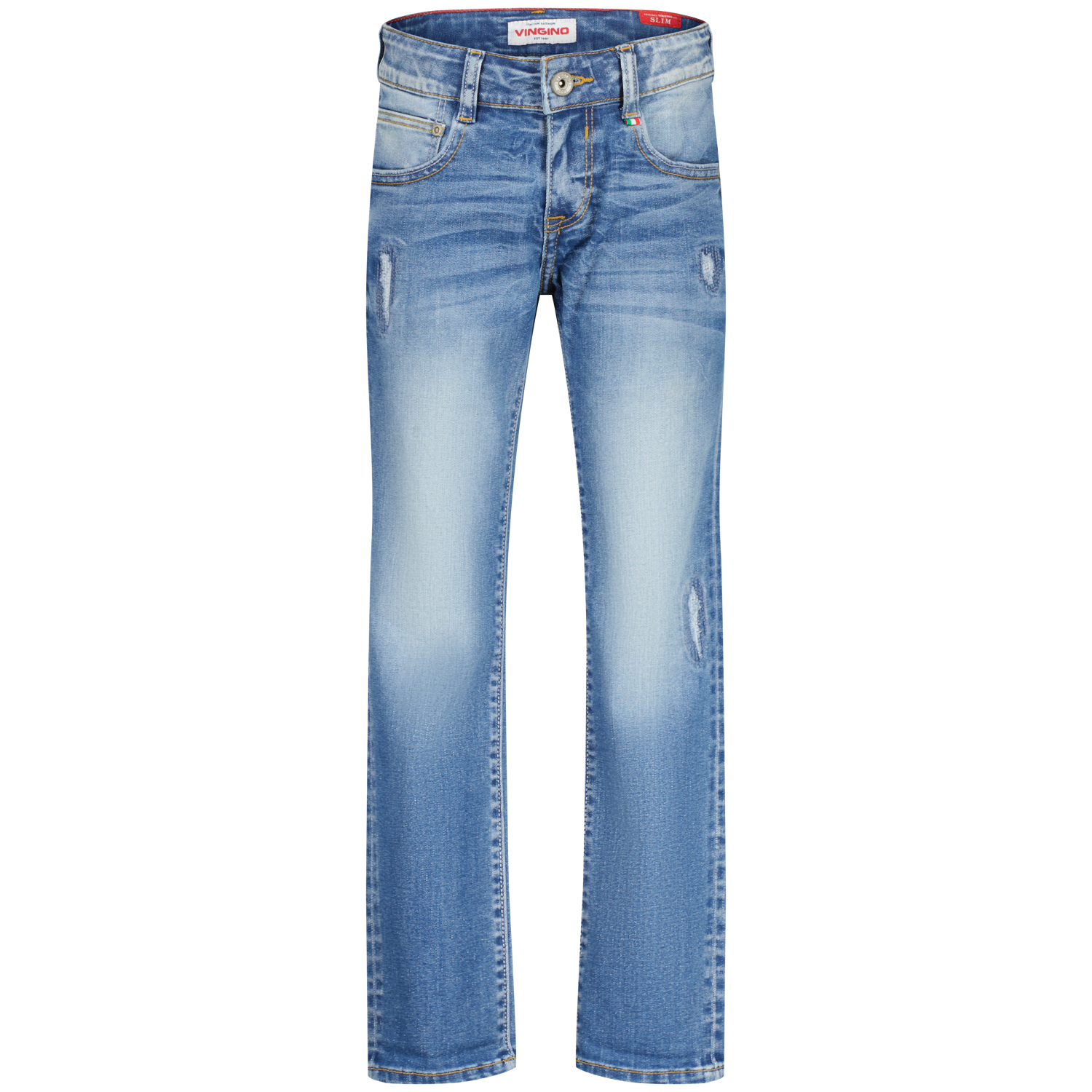 Vingino winter jeans broek jongens - old vintage blauw - Dante craftes - slim fit afbeelding