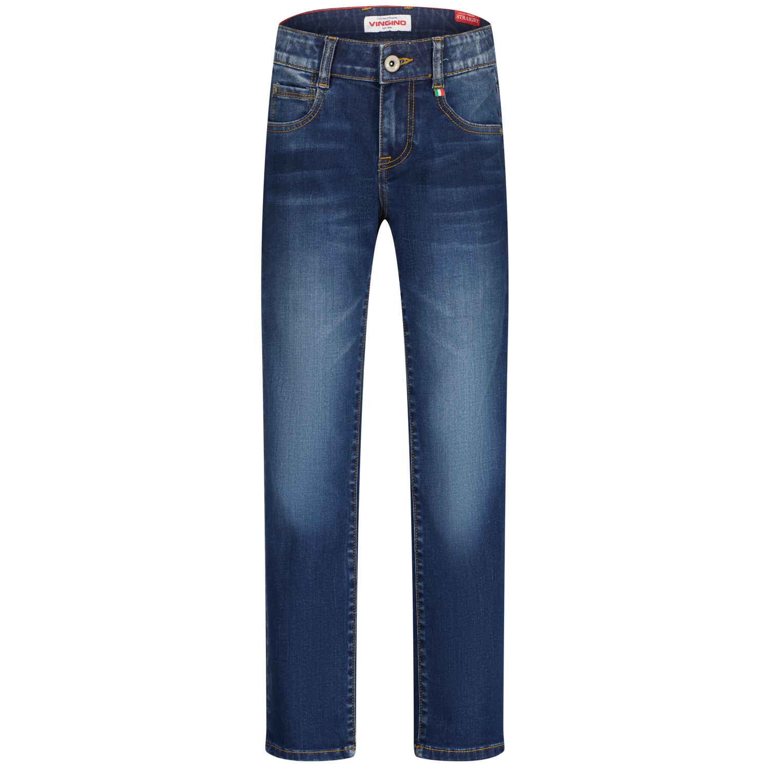Vingino winter jeans broek jongens - blauw - Paolo - straight fit afbeelding
