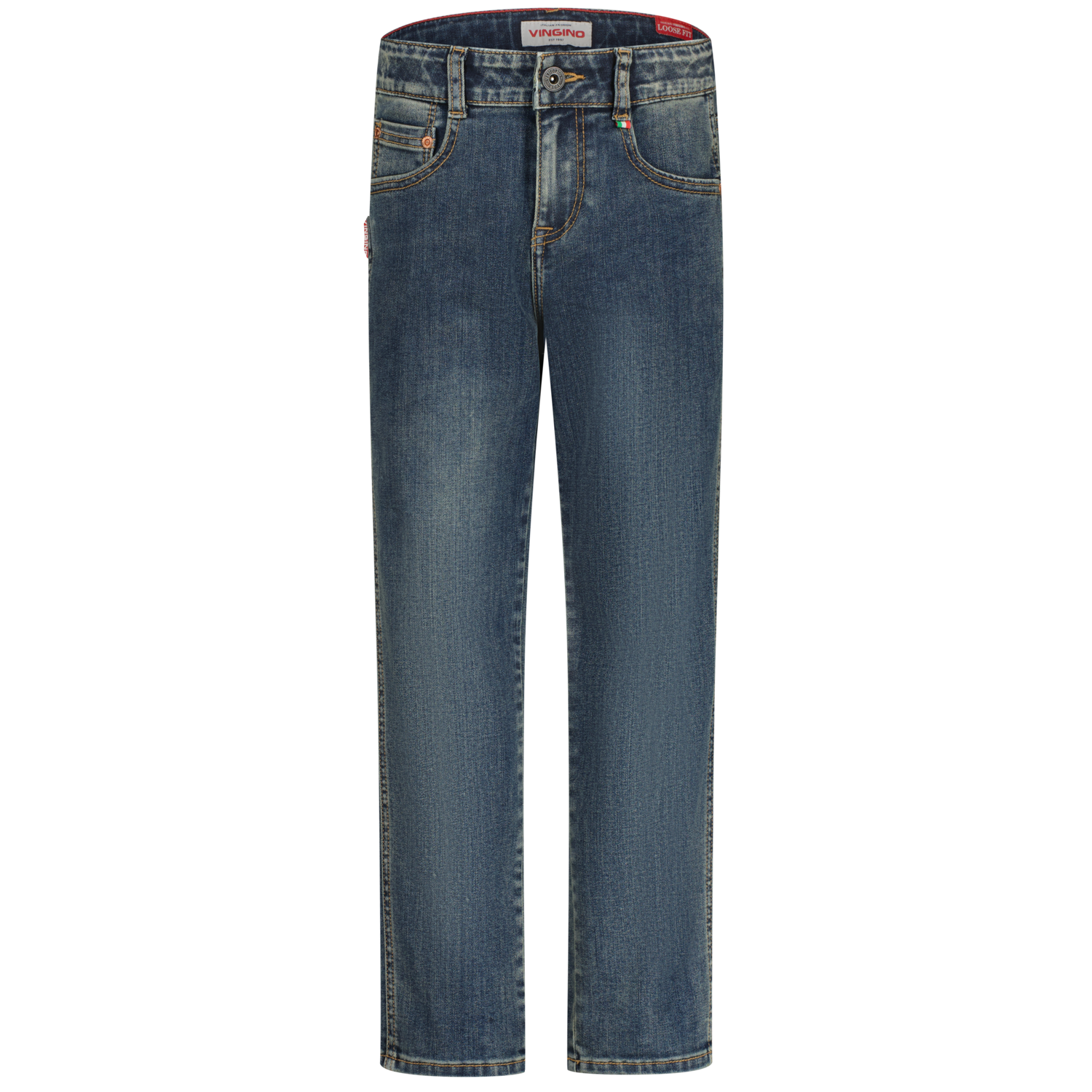 Vingino winter jeans broek jongens - midden blauw - Constantino - loose fit afbeelding
