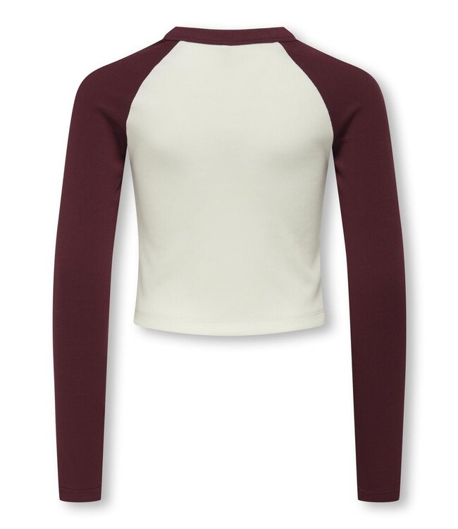 Kids ONLY winter top meisjes - rood - KogBina - slim fit, longsleeve