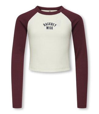 Kids ONLY winter top meisjes - rood - KogBina - slim fit, longsleeve