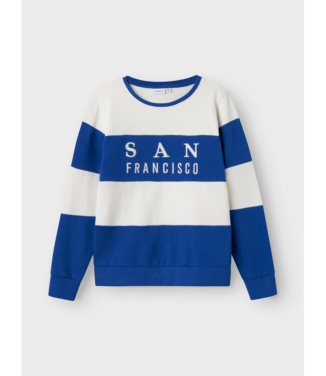 Name it winter sweater jongens - blauw - NkmPfungi