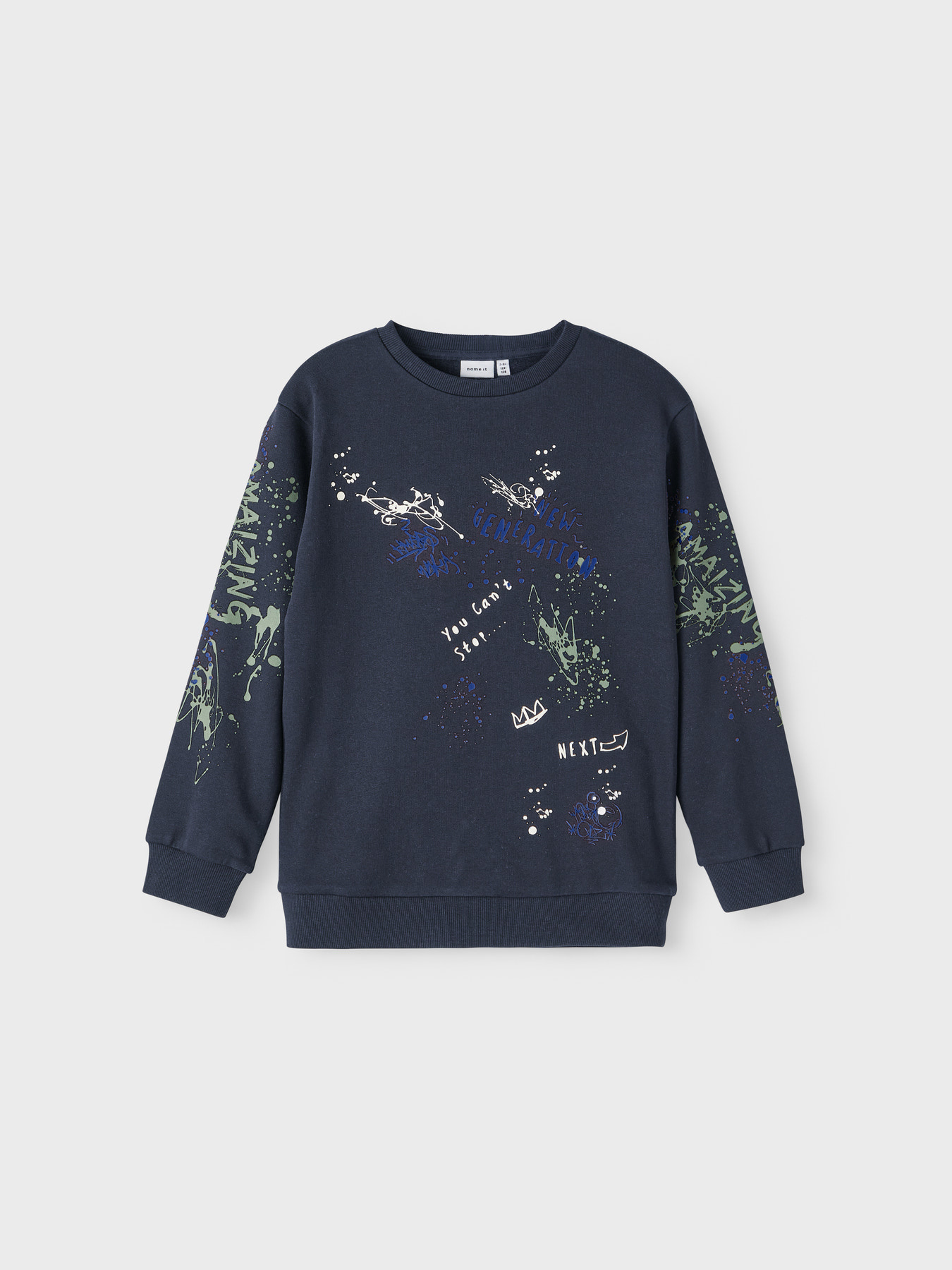 Name it winter sweater jongens - blauw - NkmPbambo afbeelding