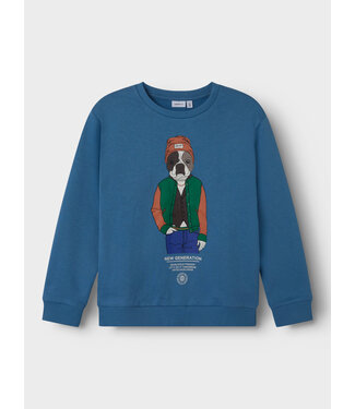 Name it winter sweater jongens - blauw - NkmPsalko