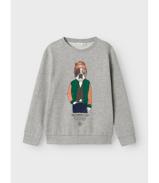 Name it winter sweater jongens - grijs - NkmPsalko - loose fit