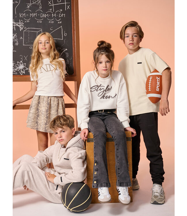 Nik&Nik winter jeansbroek meisjes - grijs denim - Saar