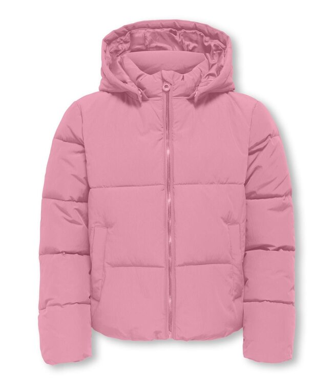 Kids ONLY winter winterjas meisjes - roze - puffer - Kogmalia