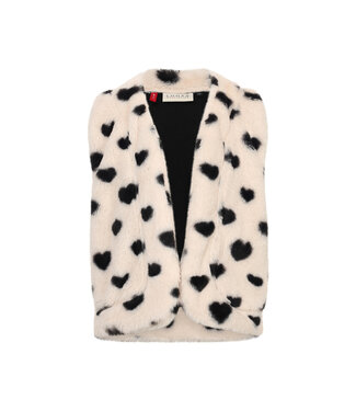LOOXS Little winter gilet meisjes - wit - bond/hart