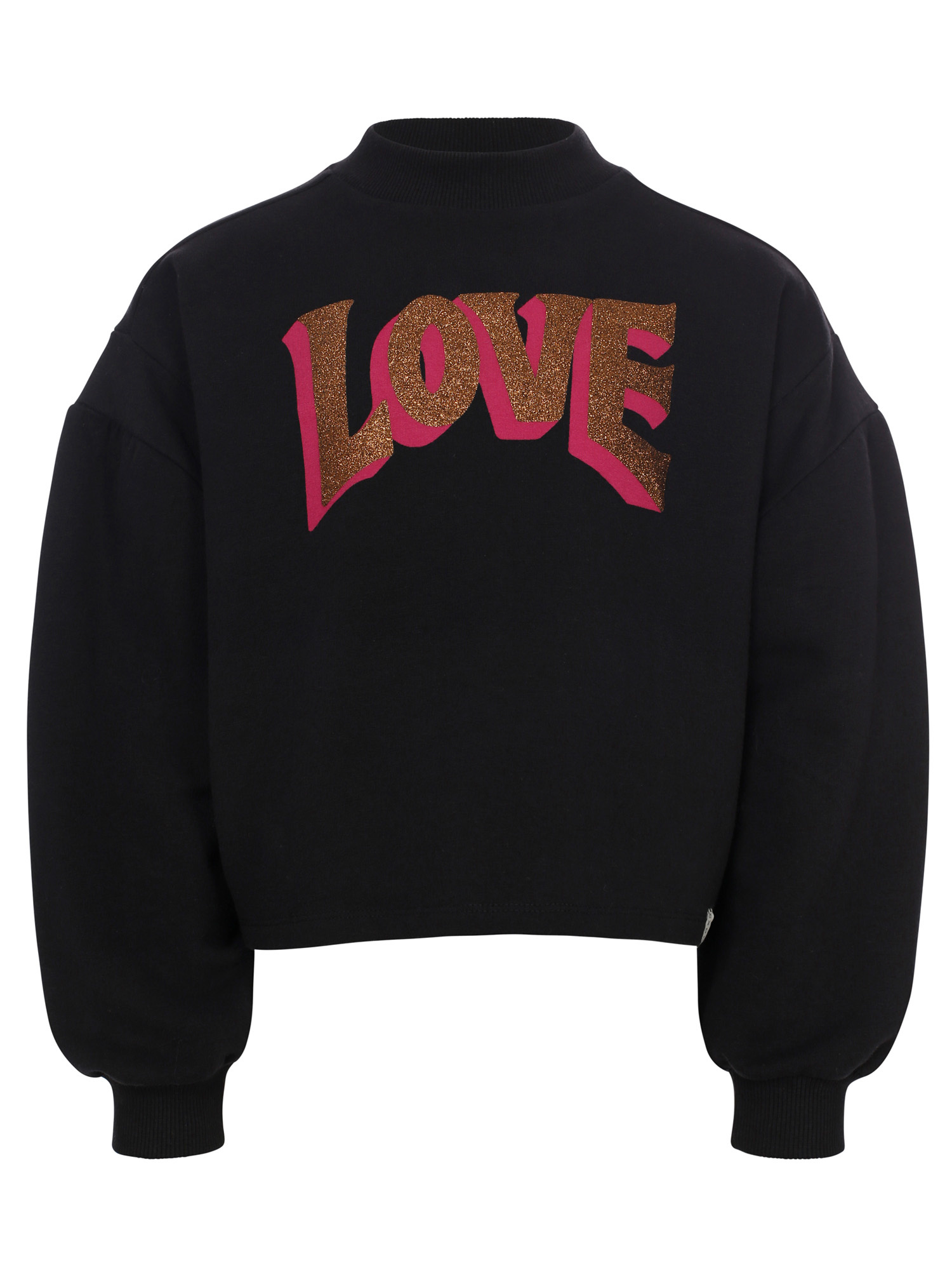 LOOXS Little winter sweater meisjes - zwart - ruffle afbeelding