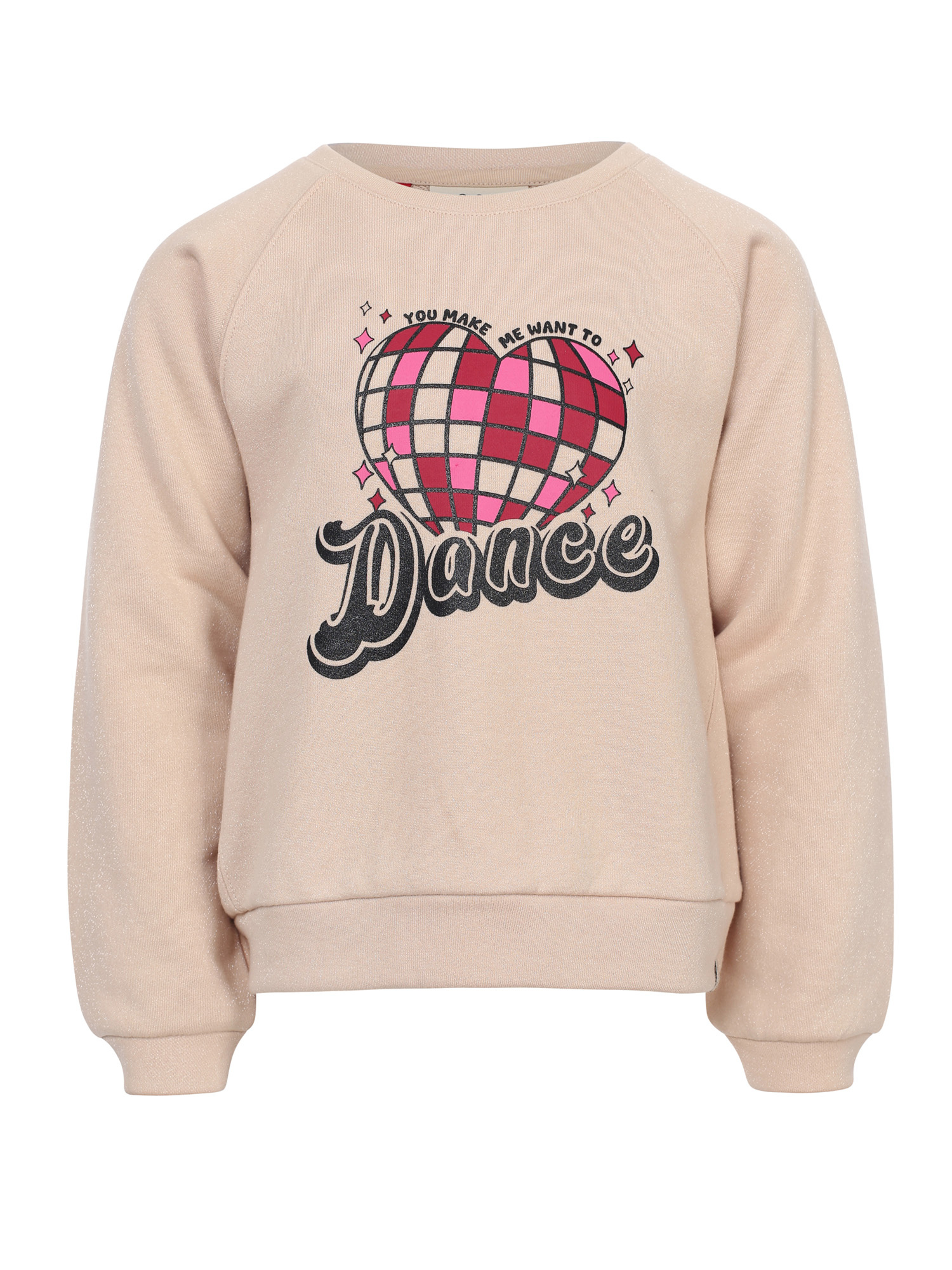 LOOXS Little winter sweater meisjes - beige - lurex afbeelding
