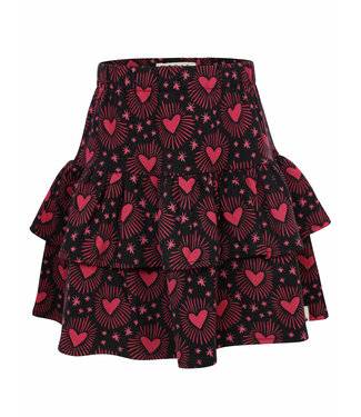 LOOXS Little winter rok meisjes - bruin - ruffle/harten
