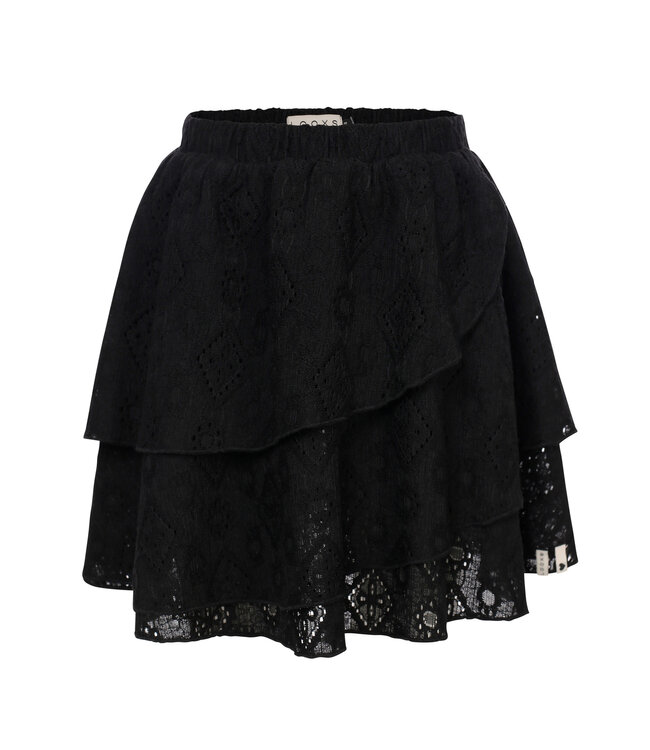 LOOXS Little winter lace rok meisjes - zwart