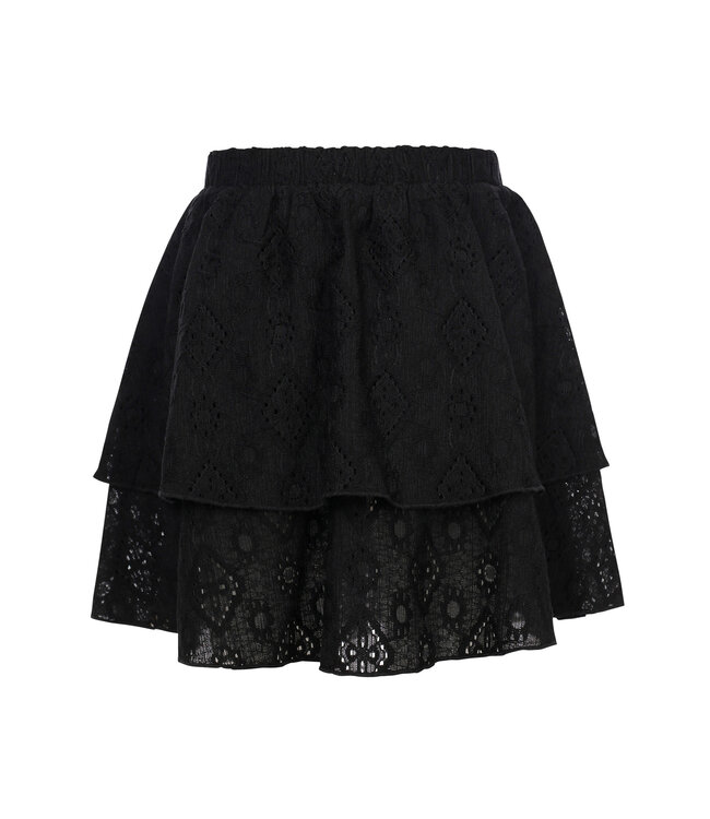 LOOXS Little winter lace rok meisjes - zwart