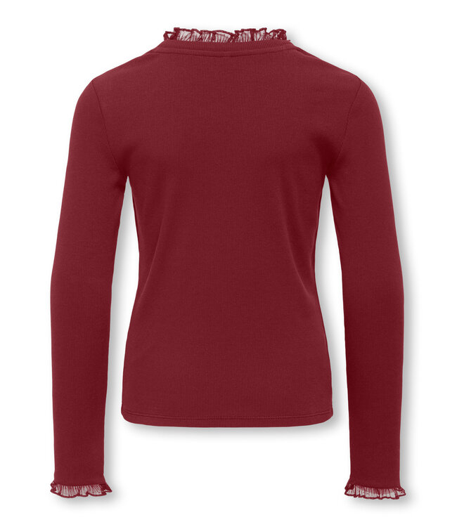 Kids ONLY winter top meisjes - rood - KogLeslie - regular fit, longsleeve