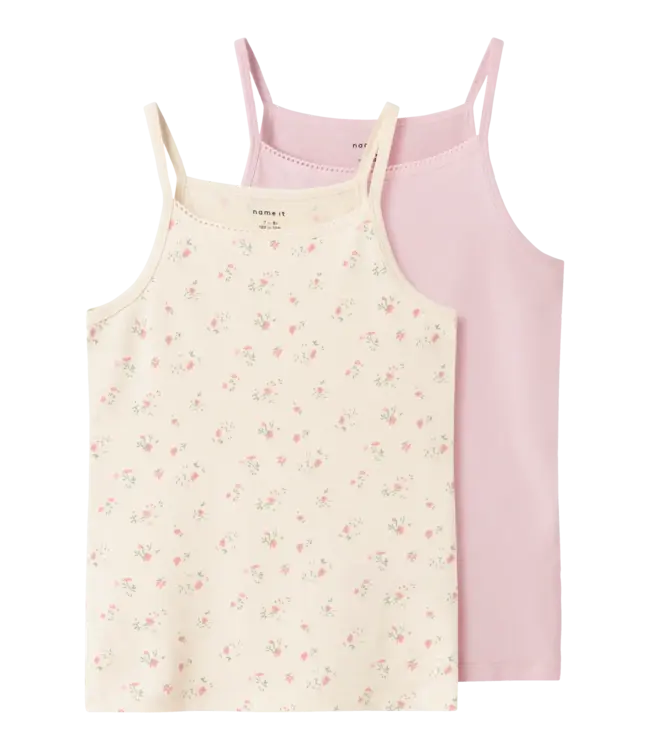 Name it winter ondergoed meisjes - wit - 2p top - NkfStrap