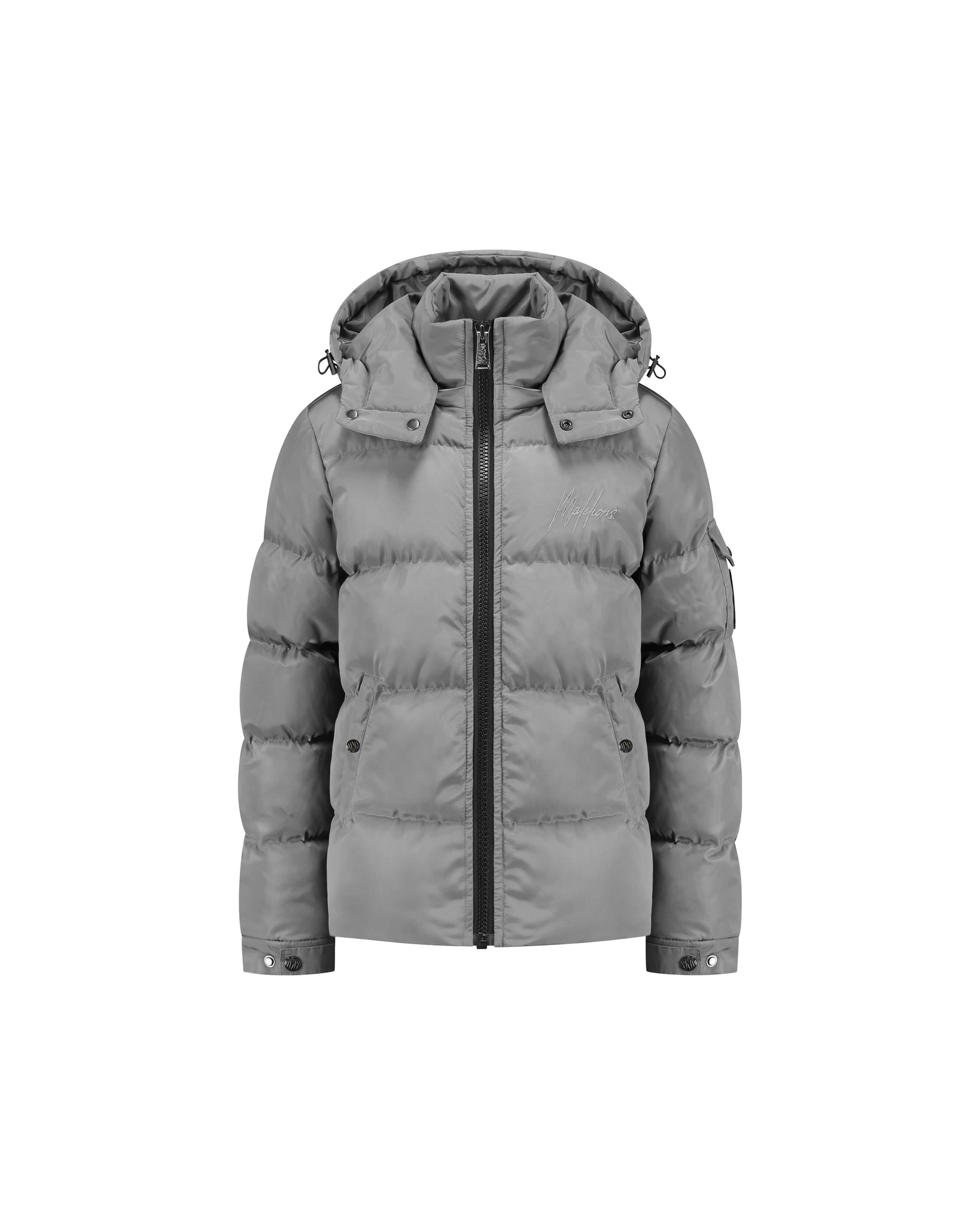 Malelions winter winterjas jongens - licht grijs - Patch Puffer