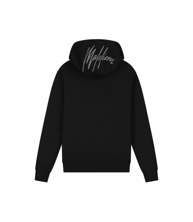 Malelions winter hoodie jongens - zwart grijs - Tube
