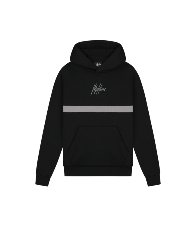 Malelions winter hoodie jongens - zwart grijs - Tube