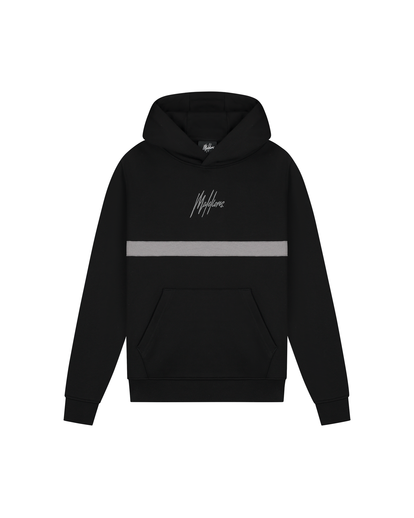 Malelions winter hoodie jongens - zwart grijs - Tube