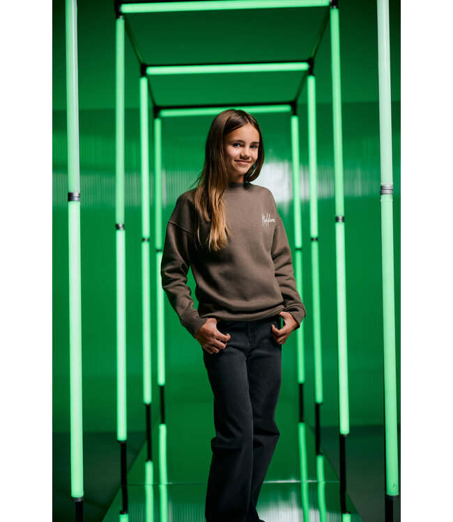 Malelions winter sweater meisjes - choco bruin - Tribe