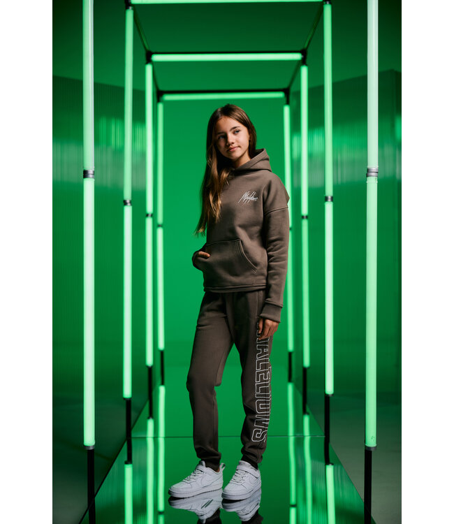 Malelions winter tracksuit meisjes - choco bruin - Tribe + GRATIS PET!