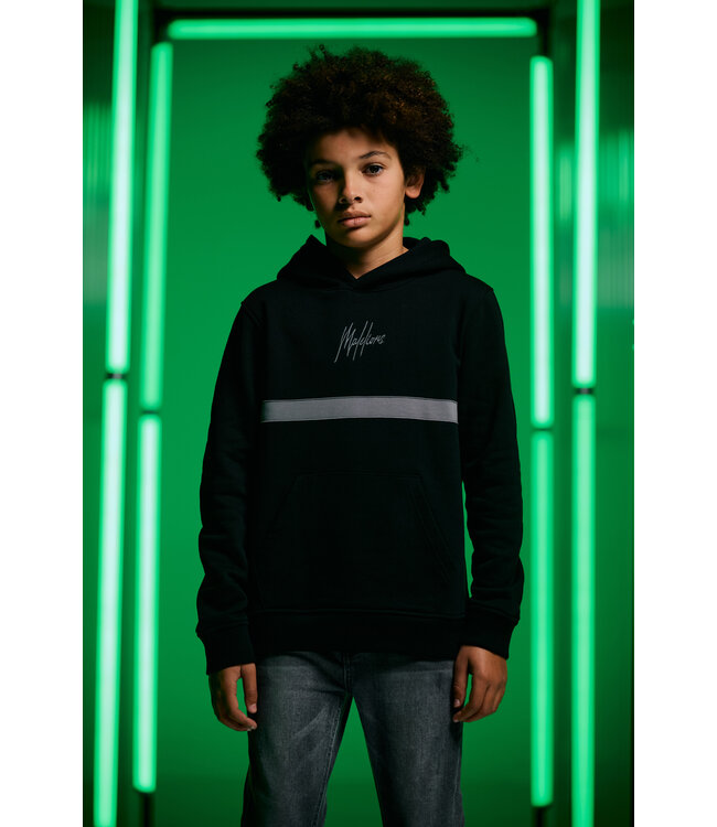 Malelions winter hoodie jongens - zwart grijs - Tube