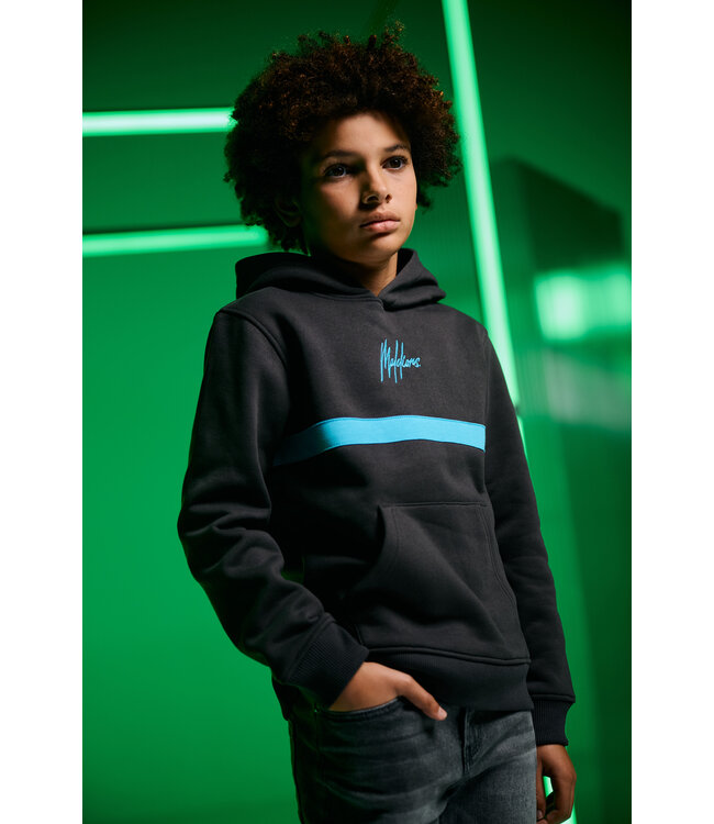 Malelions winter hoodie jongens - grijs blauw - Tube