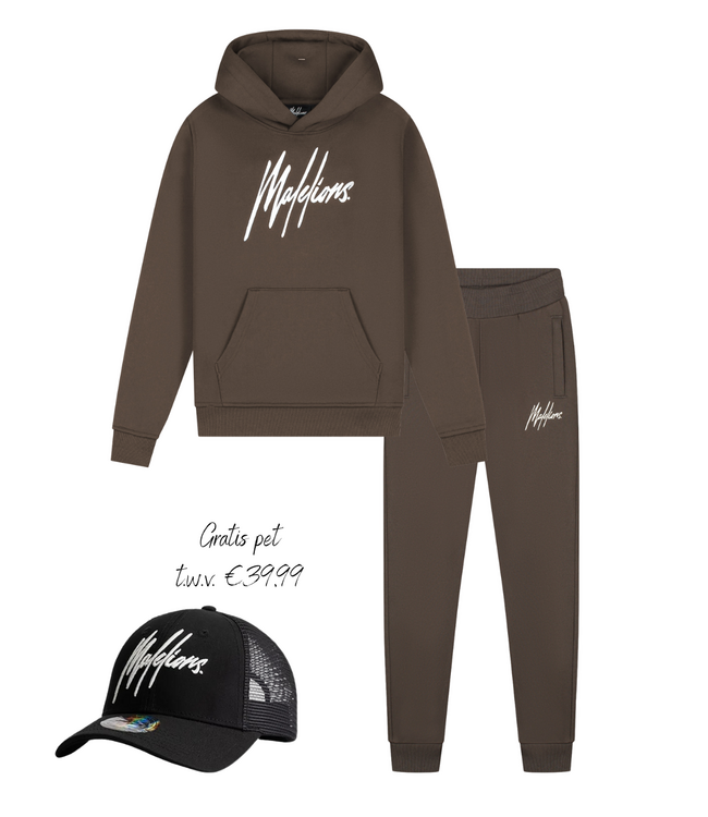 Malelions winter tracksuit jongens - grijs - Essentials + GRATIS PET!