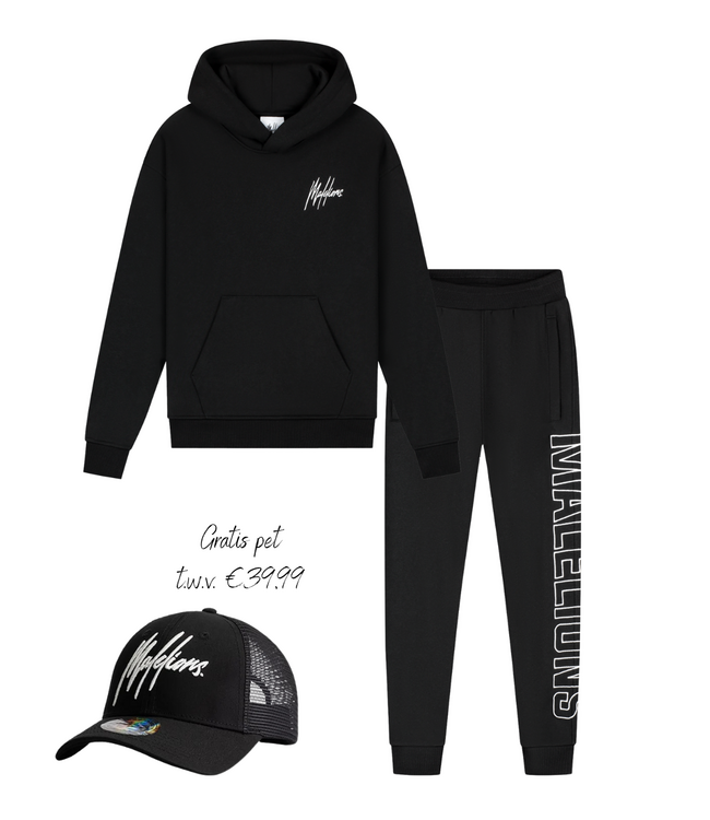 Malelions winter tracksuit meisjes - zwart - Tribe + GRATIS PET!
