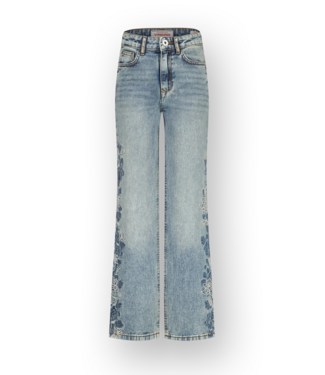 Vingino zomer jeans broek meisjes - blauw - Cato - wide leg