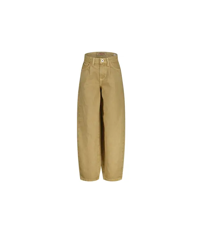 Vingino zomer jeans broek meisjes - Camilla - bruin - balloon fit