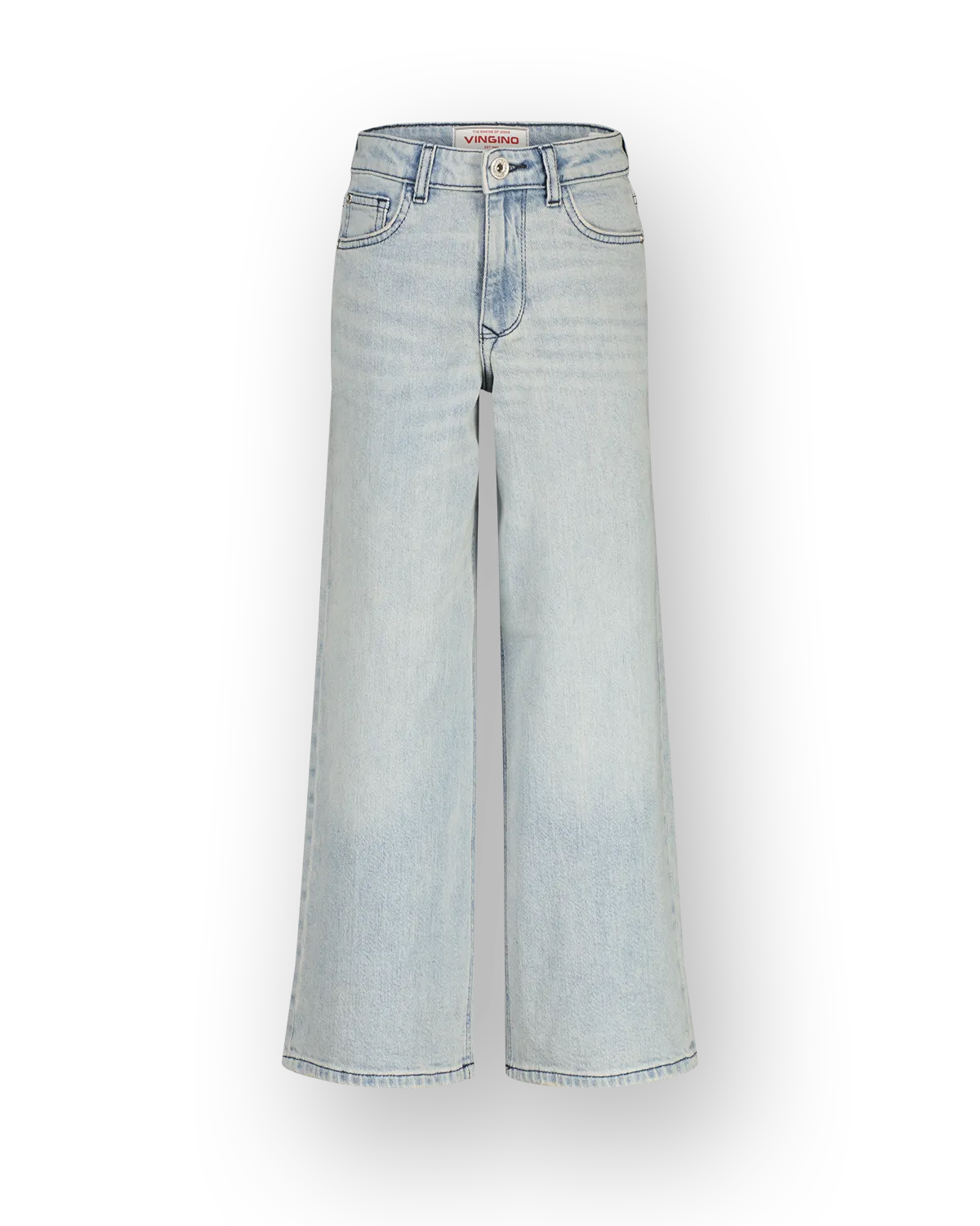 Vingino zomer jeans broek meisjes - Cita - blauw - extra wide leg