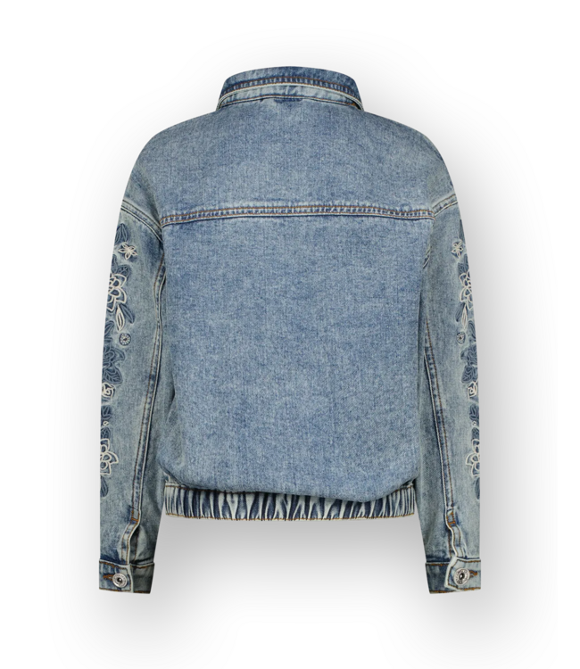 Vingino zomer spijkerjasje meisjes - blauw - Tori - loose fit