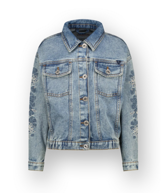 Vingino zomer spijkerjasje meisjes - blauw - Tori - loose fit