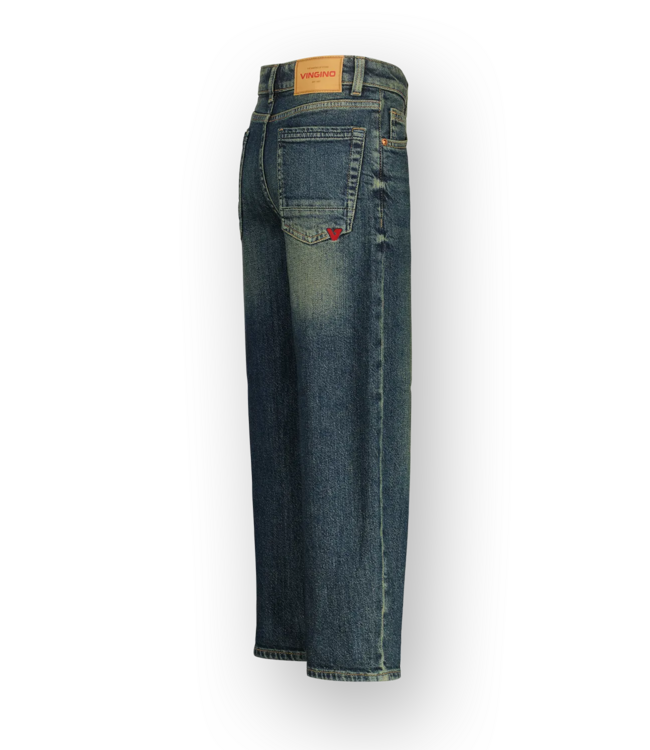 Vingino zomer jeans broek jongens - blauw - Keaton - baggy fit