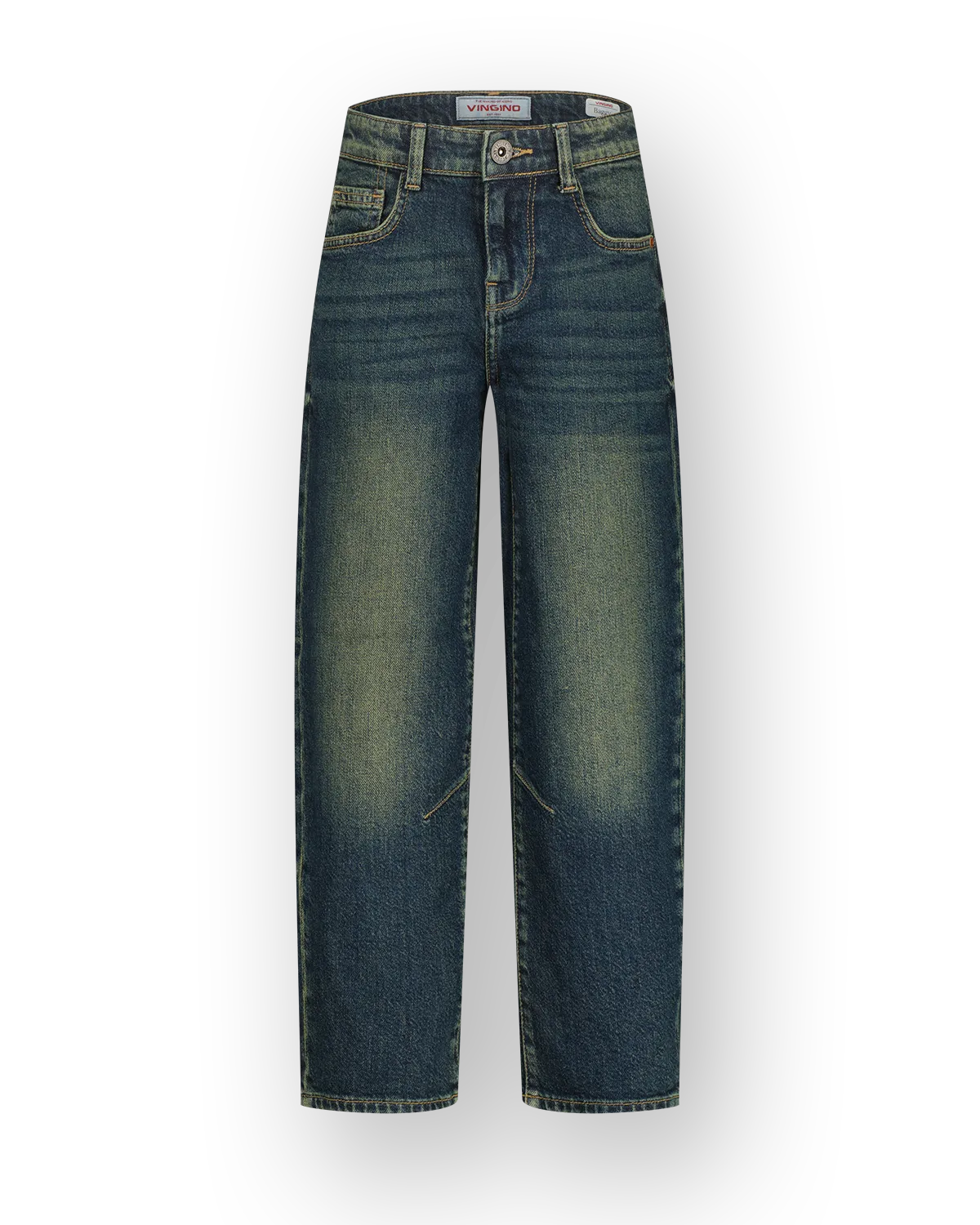 Vingino zomer jeans broek jongens - blauw - Keaton - baggy fit