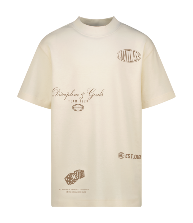 Raizzed zomer t-shirt jongens - off wit - Hold - boxy fit