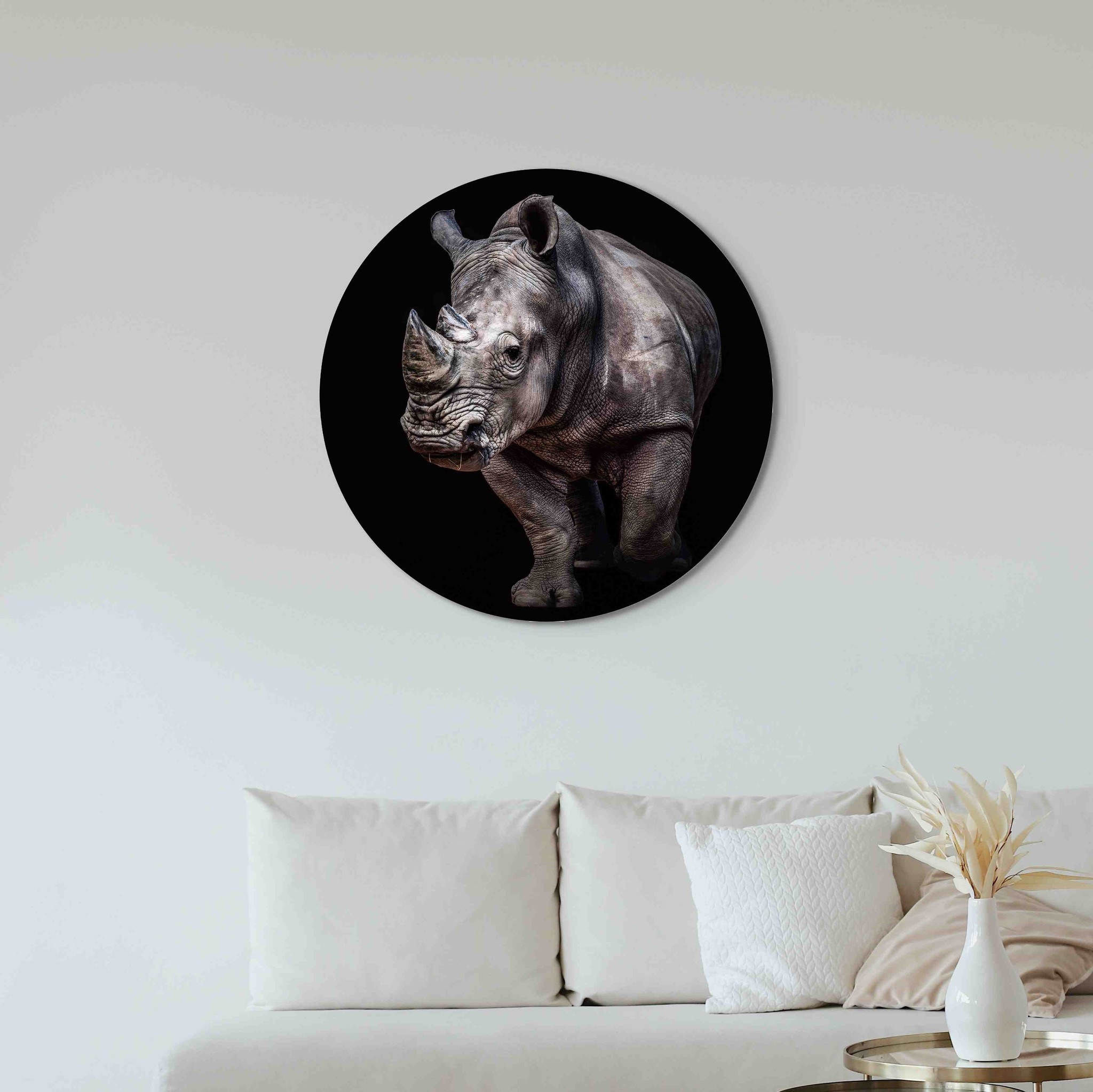 Plexiglas schilderij neushoorn