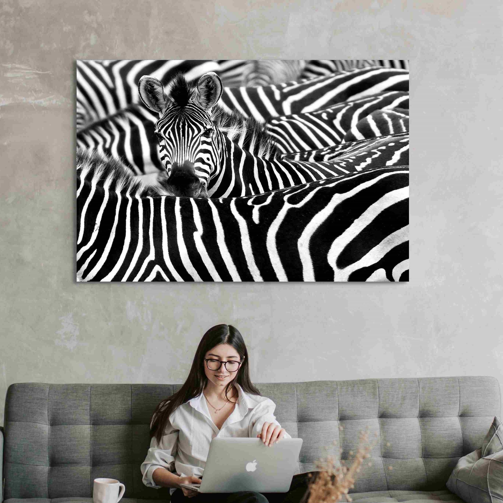 Plexiglas schilderij zebra's