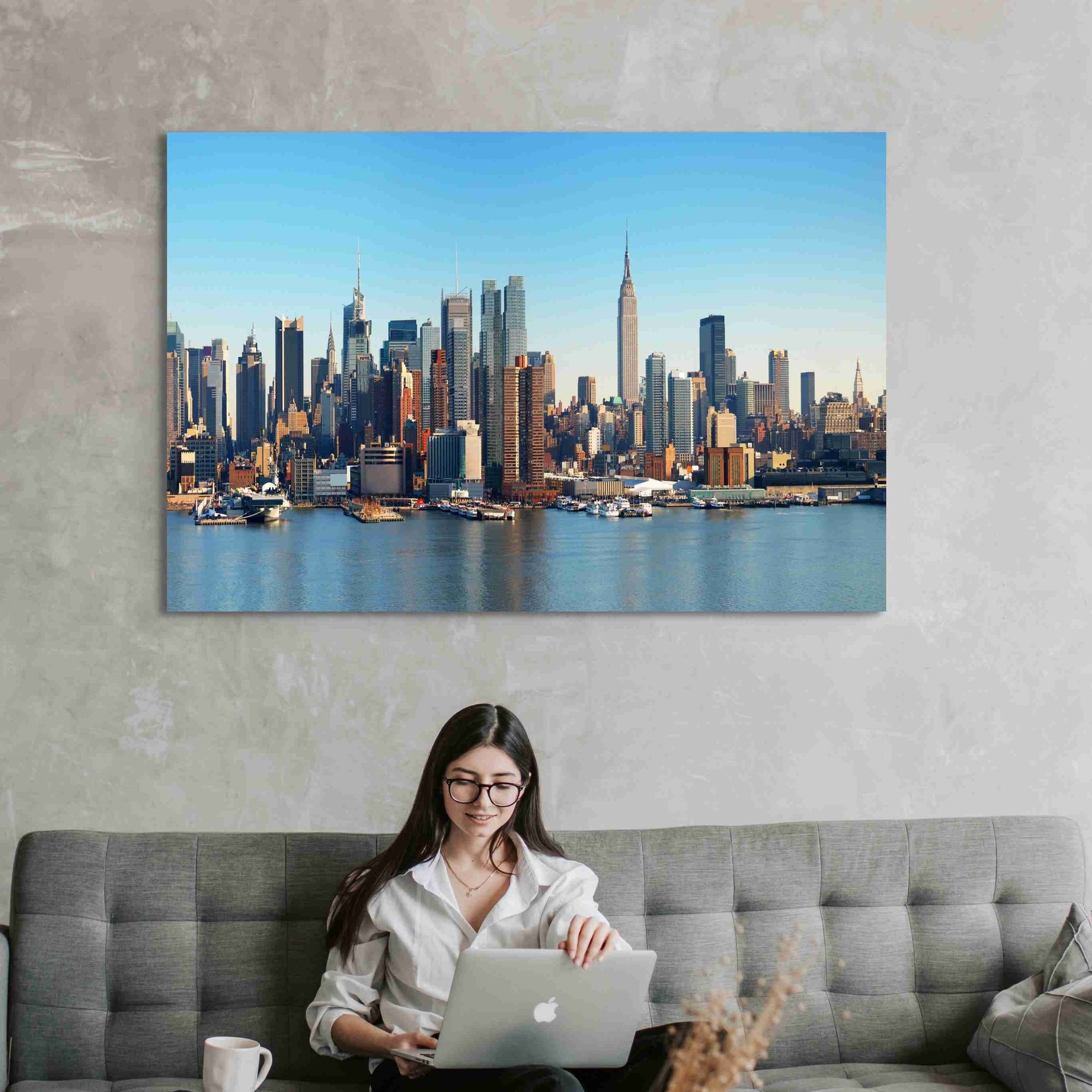 Plexiglas schilderij New York Skyline