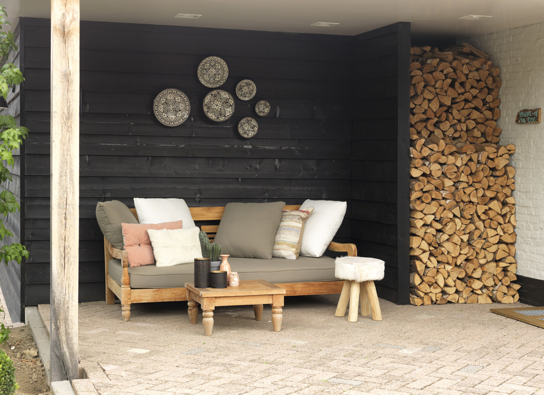 Kawan XL Lounge Stoel, recycled teak