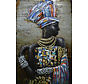 3d Schilderij metaal African style